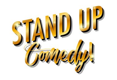 Stand Up Komedi yazı tipi tasarımı çizimi