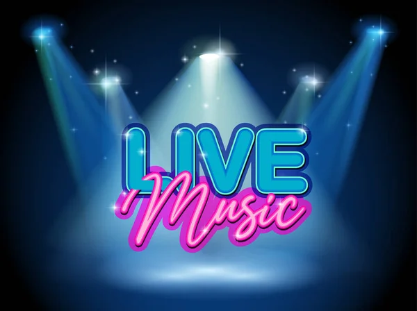 Live Music Banner Design Illustration — Stock Vector