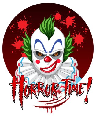 Ürkütücü palyaço yüzü çizimi