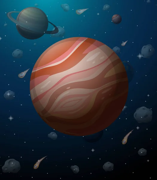 Venus Planeta Espacio Fondo Ilustración — Vector de stock