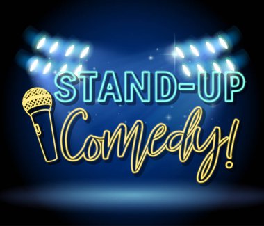 Stand Up Komedi Sancak Tasarımı illüstrasyonu
