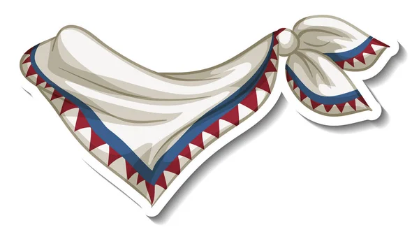 Sticker Template Cowboy Scarf Isolated Illustration — Archivo Imágenes Vectoriales