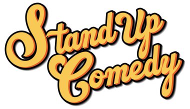 Stand Up Komedi yazı tipi tasarımı çizimi