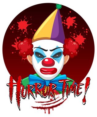 Ürkütücü palyaço yüzü çizimi