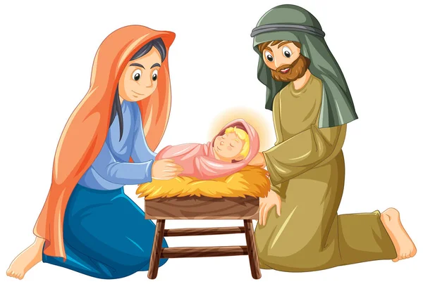 Natividade Jesus Nascimento Jesus Ilustração —  Vetores de Stock