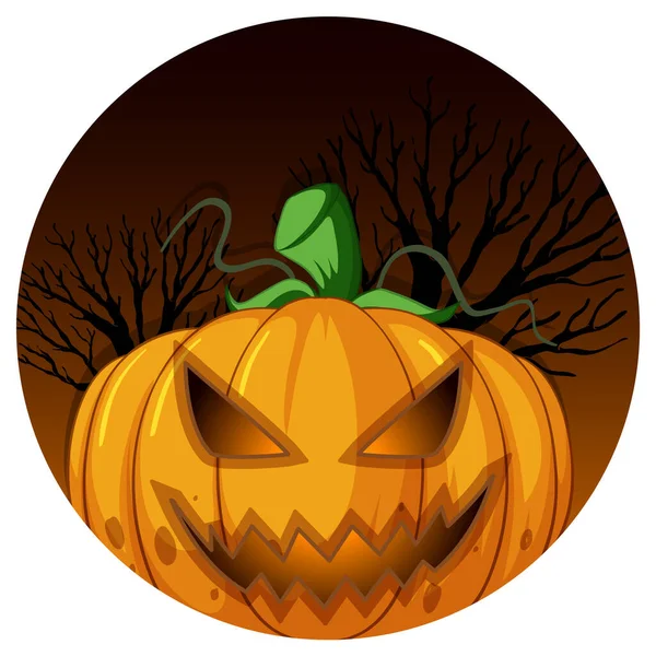 Halloween Tök Jack Lantern Illusztráció — Stock Vector