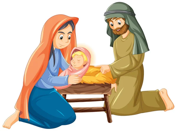Nativity Jesus Birth Jesus Illustration — Stock Vector