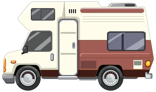 Cute Camper Van White Background Illustration — Stock Vector