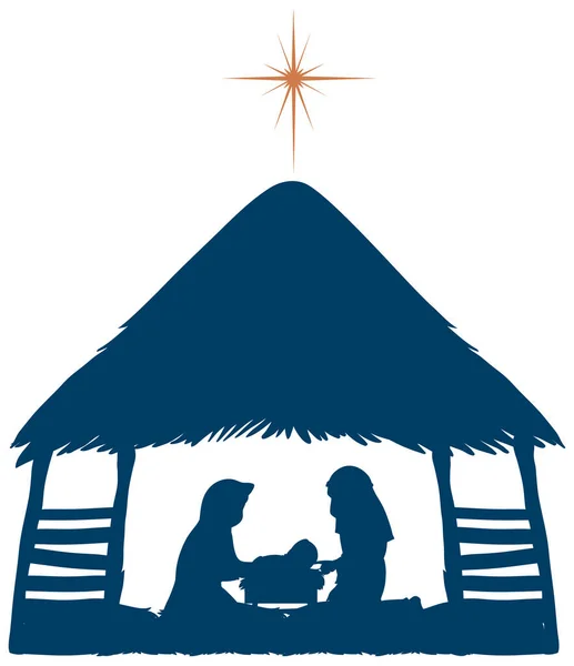 Иллюстрация Рождества Иисуса Христа — стоковый вектор