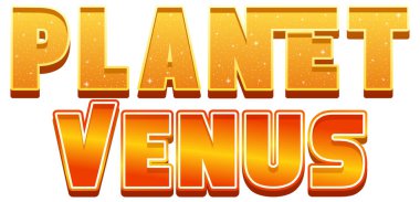 Venüs gezegeni logo tasarımı çizimi