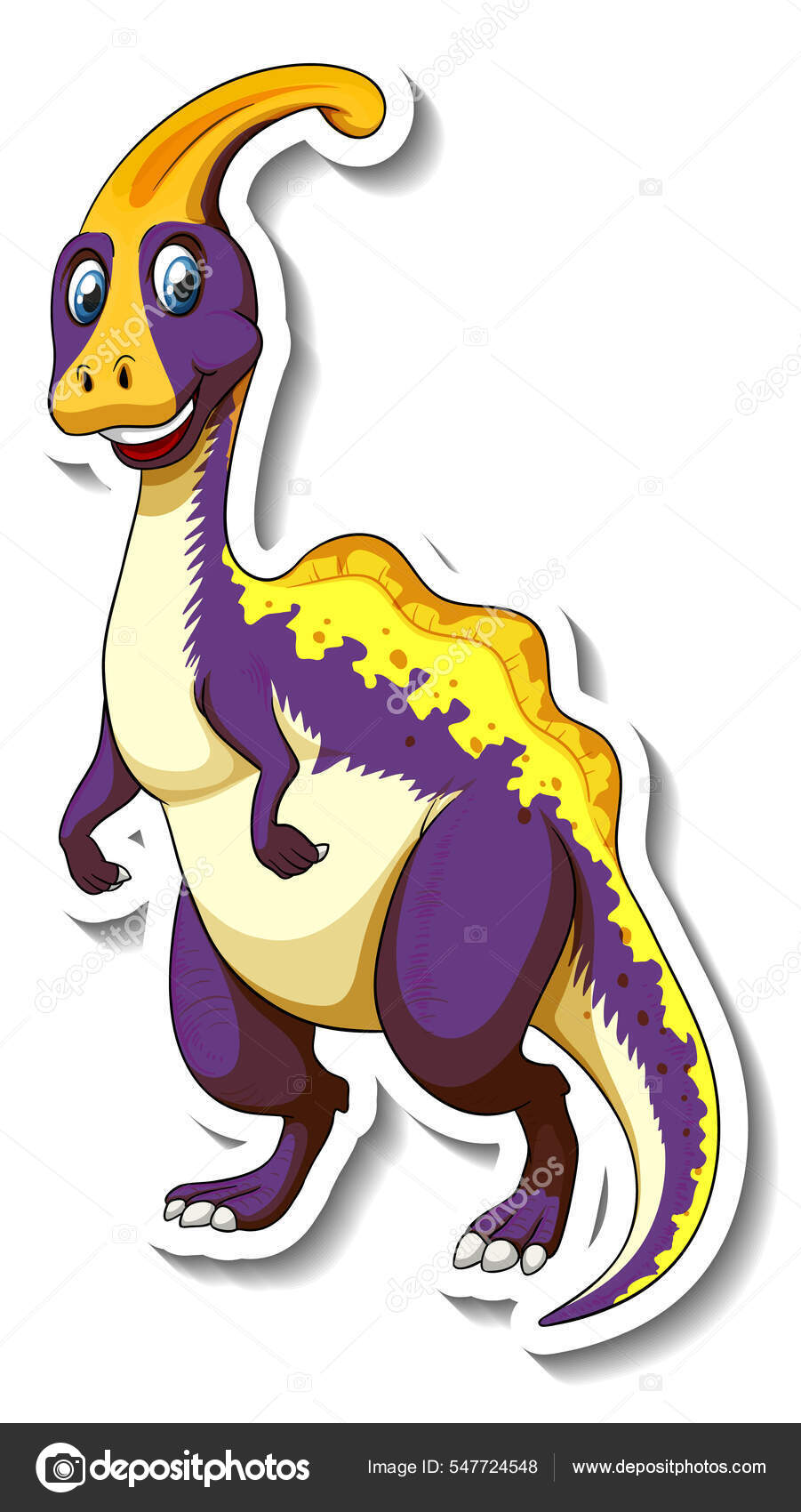 Parasaurolophus Dinosaur Cartoon Character Sticker Illustration Stock Vector Image by ©interactimages #547724548 Parasaurolophus Dinosaur Cartoon Character Sticker Illustration Stock Vector Image by ©interactimages #547724548