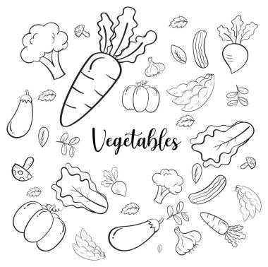 El çizimi karalama simgeleri çizim seti