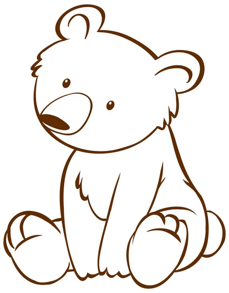 Koala Doodle Estilo Simples Sobre Fundo Branco Ilustração —  Vetores de Stock