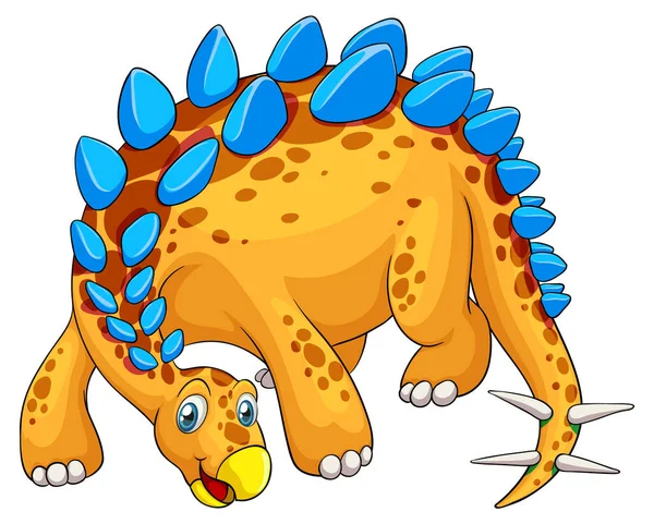 Dinossauro Stegosaurus Desenho Animado Personagem Ilustração — Vetor de Stock