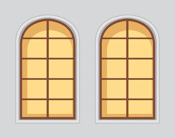 Fenêtre Isolée Bois Pour Illustration Décor — Image vectorielle