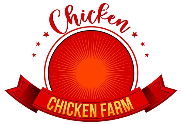 Chicken Farm Banner Vorlage Illustration — Stockvektor