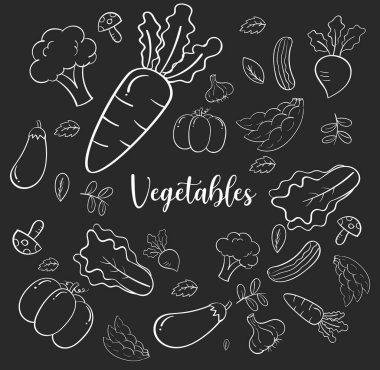 El çizimi karalama simgeleri çizim seti