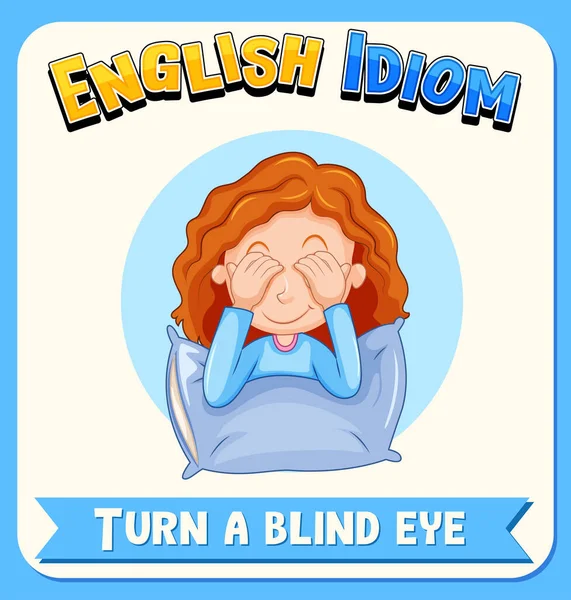 Αγγλική Ιδίωμα Περιγραφή Εικόνας Για Σειρά Μια Τυφλή Εικόνα Μάτι — Διανυσματικό Αρχείο
