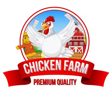 Tavuk Çiftliği Kaliteli Sancak Tavuk Çizgi Film Karakteri Çizimi