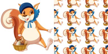 Beyaz arkaplandaki sincabın kusursuz tasarımı