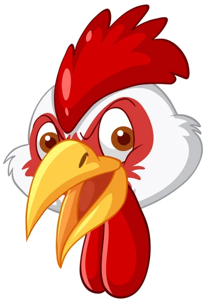 Head Chicken Cartoon Style Illustration — Stock Vector