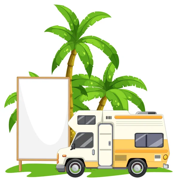 Banner Madera Aislada Con Ilustración Del Tema Vacaciones — Vector de stock