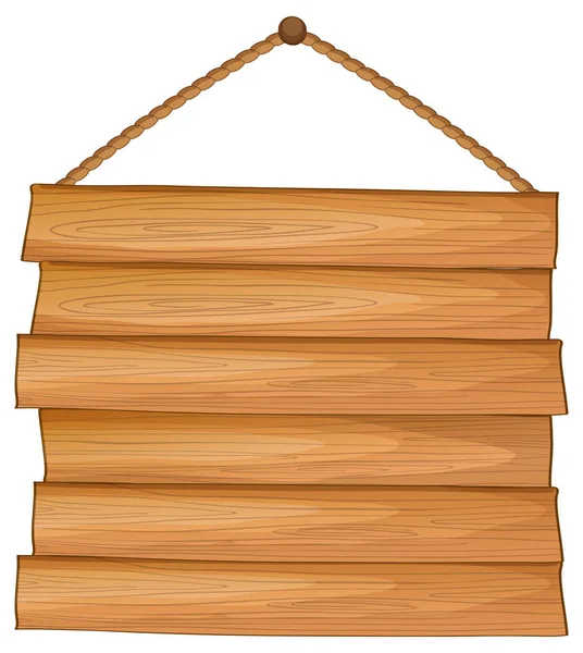 空の木製の看板のバナー孤立イラスト — ストックベクタ