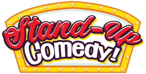 Stand Comedy Banner Design Illustration — Stock Vector