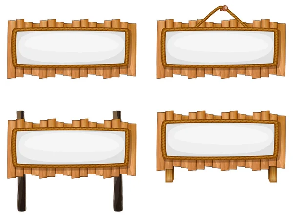 Conjunto Banner Madeira Ilustração —  Vetores de Stock