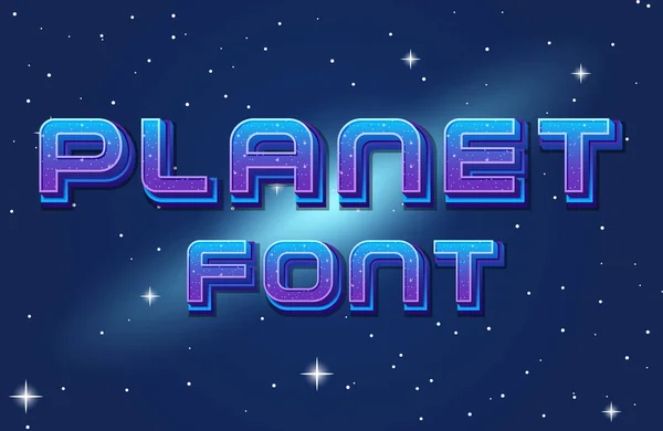 Galaxy Lettertype Logo Ruimte Achtergrond Illustratie — Stockvector