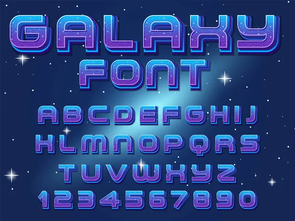 Set Russian Alphabet Space Font Space Background Illustration — стоковый вектор