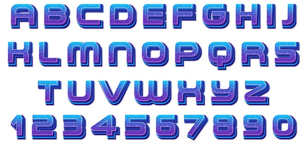 Een Set Van Het Engels Alfabet Ruimte Lettertype Witte Achtergrond — Stockvector