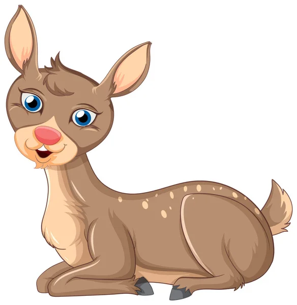 Cute Deer White Background Illustration — Stock Photo, Image