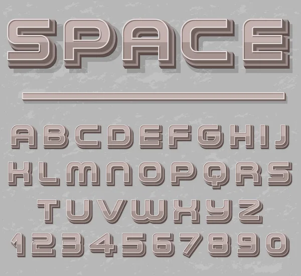 Eine Reihe Von Englischen Alphabet Space Font Illustration — Stockfoto