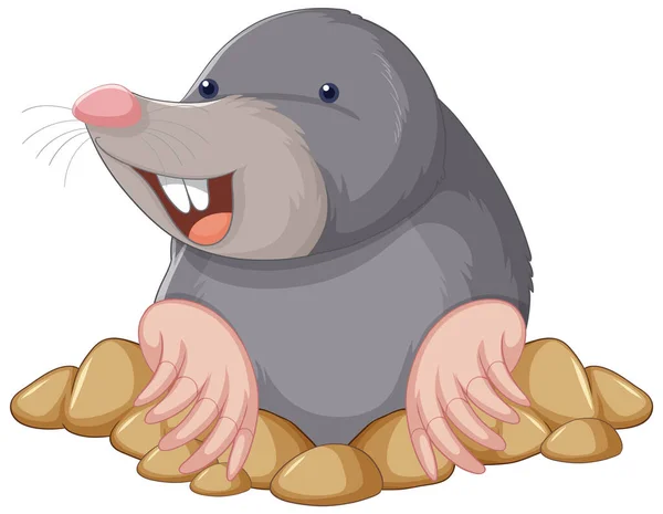 Little Mole White Background Illustration — Stock Photo, Image