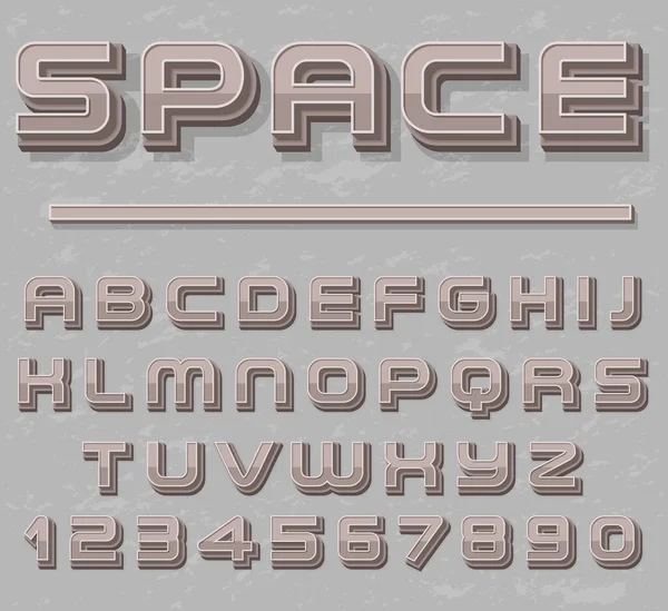 Een Set Van Engelse Alfabet Ruimte Lettertypen Illustratie — Stockvector