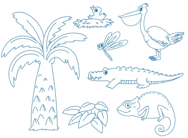 Papel Com Desenho Doodle Ilustração Criatura —  Vetores de Stock
