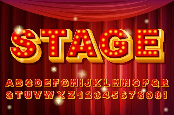 Set English Alphabet Game Show Style Illustration — Stock Vector