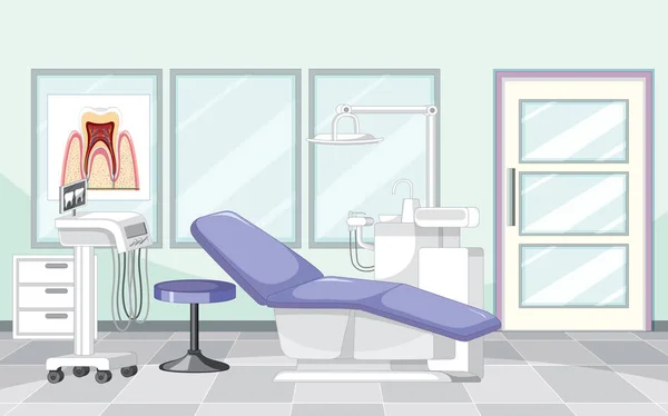 Clínica Dental Habitación Interior Ilustración — Archivo Imágenes Vectoriales