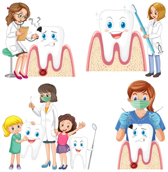 Dente Abracando Vector Art Stock Images Depositphotos