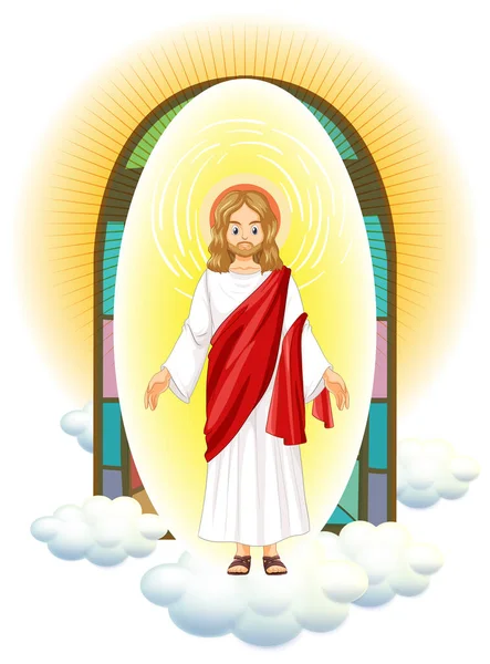 Personaje Jesucristo Ilustración Estilo Dibujos Animados Ilustraciones de stock libres de derechos