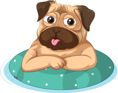 Yüzen halkadaki köpek çizimi