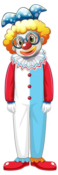 Illustration Personnage Dessin Animé Clown Coloré — Image vectorielle