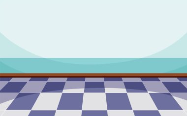 Boş bir oda sahnesi çizimi