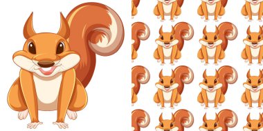 Beyaz arkaplandaki sincabın kusursuz tasarımı