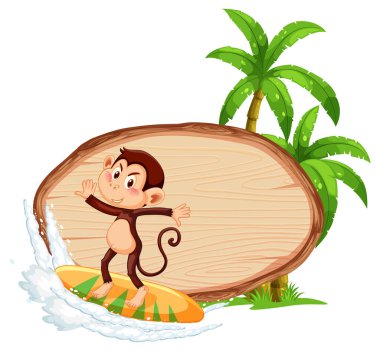 Hayvan resimli boş odun tabela