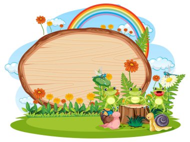 Tahta pano illüstrasyonlu böcek