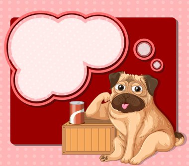 Boş bir çağrıyla düşünen bir köpek.