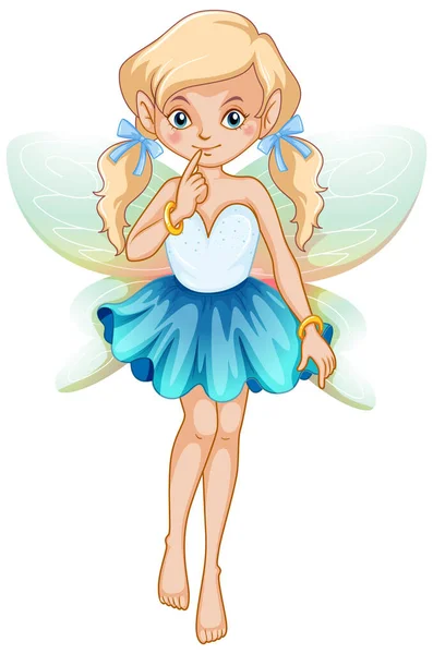 Beautiful Fairy Girl Cartoon Character Illustration — Stock Vector