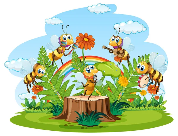 Mutlu böcek doğada peri masalı canlandırması